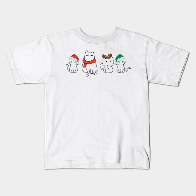 Funny Cat Christmas - Cat Lover Gift For Christmas Kids T-Shirt by TeeTypo